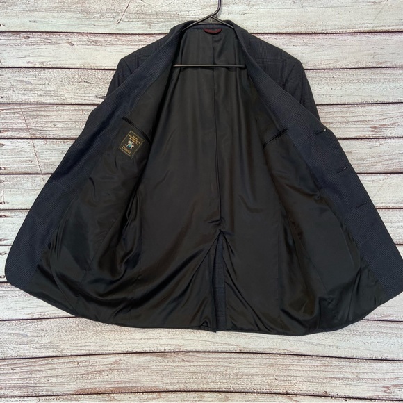 Hart Schaffner Marx Blazer 43L Sport Coat Jacket Mens Blue Workers Unite… - Picture 9 of 11